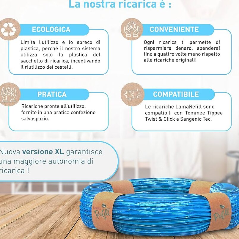 9 Recharges Extra Longues 8m Pour Tommee Tippee Twist & Click - Sacs à Couches, Barrière Aux Odeurs